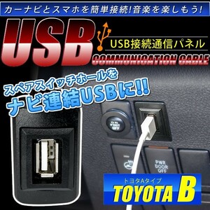 品番U05 トヨタB AZR60系 ノア [H13.11-H19.5] USB カーナビ 接続通信パネル 最大2.1A