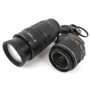 まとめ 2点 カメラレンズ Canon キヤノン ZOOM LENS EF 100-300mm 1:5.6 Nikon ニコン DX VR AF-S NIKKOR 18-55mm 1:3.5-5.6 GⅡ 0521-013