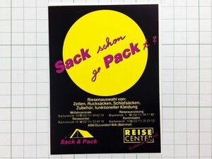 外国のステッカー：sack & Pack ヨーロッパ アウトドア ビンテージ 車 Fb