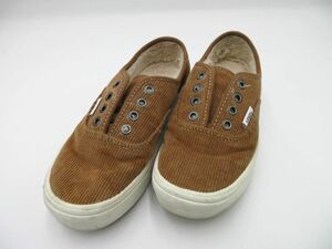 美品 VANS バンズ ヒモなし V44SF C＆F ローカット スニーカー size22.5/茶 ■■ ☆ ebb5 レディース