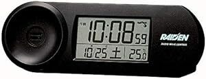 セイコークロック 置き時計 目覚まし時計 電波 デジタル 大音量 PYXIS ピクシス RAIDEN 黒 本体サイズ:5.1x14