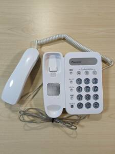 送料無料　パイオニア　Pioneer ベーシックテレホン 色 ホワイト 白　TF-12-W　TF12W　電話機　AC電源不要　美品