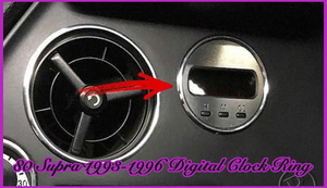 トヨタ 80 スープラ 前期 クロームメッキ デジタル 時計 リング 1個 新品