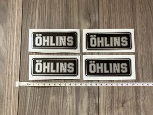 OHLINS オーリンズ カッティング ステッカー 4枚セット シルバー
