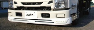 いすゞ 07エルフ ハイキャブ 標準車 フロントスポイラー（LED付）純正カラー付（ホワイト） 2ｔ トラック　エアロ パーツ