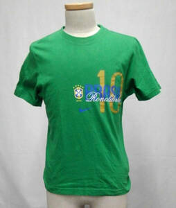 #73_0020 送料無料 【中古品】 [NIKE] ブラジルCBF 半袖Tシャツ メンズ Sサイズ グリーン