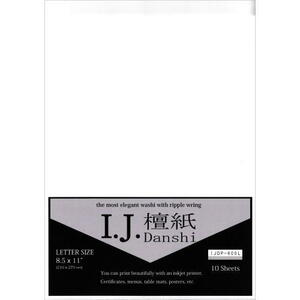 インクジェット和紙檀紙 IJ DANSHi LTR国際Letter size8.5×11in（216×279ｍｍ）10sheets IJDP-600L【メール便対応可】（609095）