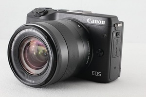◆新品同様◆キヤノン Canon EOS Ｍ3 EF-M 18-55 F3.5-5.6 IS STM レンズキット ブラック 付属品満載◇ME43549