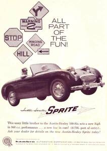 ◆1958年の自動車広告　オースチンヒーレー　スプライト