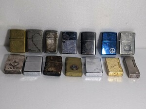 ZIPPO ジッポ アーマージッポ オイルライター dunhill ダンヒル ガスライター 着火未確認 １４点まとめて