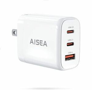 未使用 Aisea 65W USB C GaN WALL CHARGER 3-PORT 急速充電器 高速充電器 R604