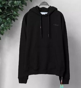 OFF WHITE オフホワイト トップス パーカー コットン メンズ レディース ストリート カジュアル ブラック Ｍ