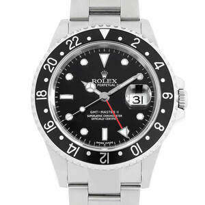 ロレックス GMTマスターII 16710 ブラック スティックダイアル Z番 中古 メンズ 腕時計