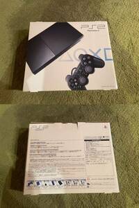 店頭展示品　未使用品　SONY ソニー PlayStation PS2 チャコール・ブラック 薄型 SCPH-90000 CB 本体セット