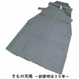 袴 男物 夏物 馬乗り型（股あり） 紐下85cm Sサイズ 縦絽 正絹 男 袴 夏 単衣 夏用 絽 お茶 成人式 男着物 中古 メンズ リサイクル 着物