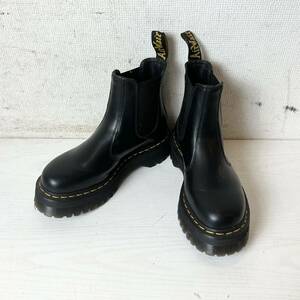 247＊中古品 【Dr.Martens ドクターマーチン】チェルシーブーツ 2976QUAD ブラック UK6 26cm メンズ 靴 シューズ 現状品＊