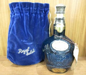 ★ROYAL SALUTE ロイヤル サルート 21年 青 陶器ボトル 巾着袋付 700ml 40% ボトル重量1,306g スコッチ 未開栓