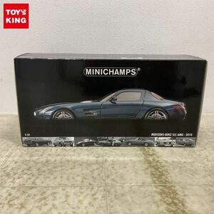 1円〜 ミニチャンプス 1/18 メルセデスベンツ SLS AMG・2010 ブルーメタリック