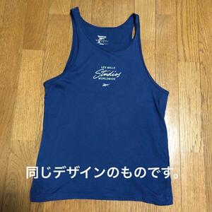 リーボック　LesMills　レズミルズ　タンクトップ　紺サイズ