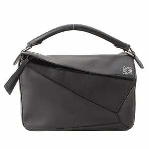 【ロエベ】Loewe　パズル ミディアム 2WAY ハンドバッグ ショルダーバック 322.30.K74 ブラック 【中古】【正規品保証】206173