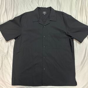 Theory UNIQLOセオリー ユニクロ コラボ Yシャツ ブラック XL半袖シャツ オープンカラーシャツ 開襟 SHIRT