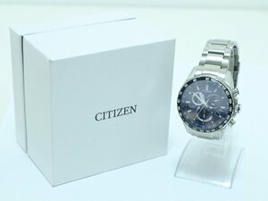 【実使用未使用】CITIZEN WR200 CB5914-89L エコドライブ クロノグラフ 電波 腕時計 メンズ 2-A054Z/1/100