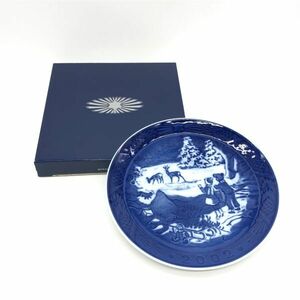 【24109】ROYAL COPENHAGEN ロイヤルコペンハーゲン イヤープレート 2002年 Winter in the forest 経年保管品 中古品 レターパックプラス