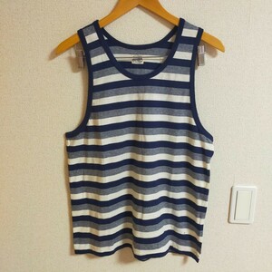 TENDERLOIN テンダーロイン ボーダー タンクトップ T-JACQUARD TANK M ネイビー×ホワイト