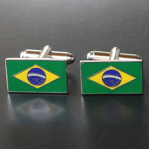 ブラジル国旗カフス