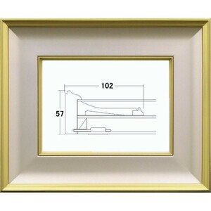 和額縁 木製フレーム 4882 サイズ F10号 金泥 ゴールド