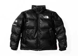 新品・未使用 国内正規品 17AW Supreme The North Face Leather Nuptse Jacket Mサイズ 黒 ヌプシ