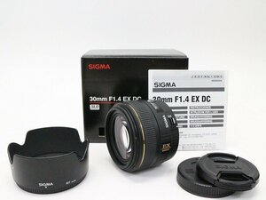 ●○【美品・元箱付】SIGMA 30mm F1.4 EX DC HSM Canon カメラレンズ 標準 単焦点 キャノンEFマウント シグマ○●021058001m○●