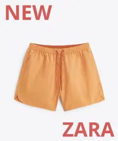 1812 新品　ZARA メンズ　シンプル　ベーシック　スイムパンツ　オレンジ