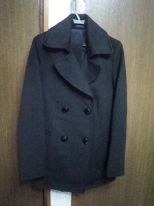 レディース　黒コート　『エゴイスト』　サイズ１　Sサイズくらい　ベルト付き　中古　良品