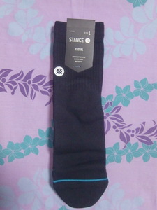 【未使用】★STANCE ICON CASUAL Mens Sox BLACK sizeL/スタンス アイコン カジュアル メンズソックス ブラック Lサイズ★