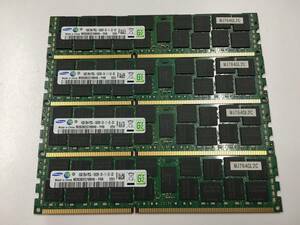 B2025)SAMSUNG 16GB 2Rx4 PC3L-10600R 中古動作品4枚＝64GB＊サーバー用メモリ