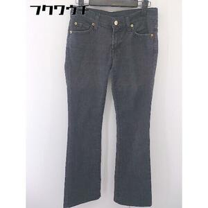 ◇ 7 For All Mankind ストレッチ デニム ジーンズ フレア パンツ サイズ 24 ダークグレー レディース