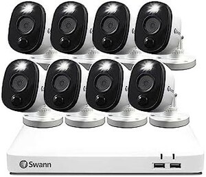 【送料無料】【送料無料】Swann セキュリティカメラ 8CH AHD DVRシステム 2TB搭載 Alexa対応 4K (8MP) 3840 x2160ピクセル IP66仕様