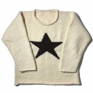 希少 Vintage Ecuador Roll Neck Star Knit エクアドル ニット セーター スター 星 フラワー 花 インヤン 陰陽 ヴィンテージ ビンテージ