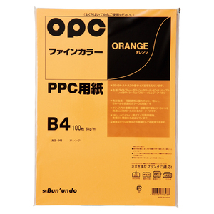 4902681773487 ファインカラーＰＰＣ　Ｂ4　100枚入 ＰＣ関連用品 ＯＡ用紙 コピー用紙（カラー用紙） 文運堂 カラー348 オレンシ