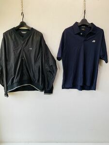 MIZUNO/ミズノ　スポーツ　ウェア　2枚セット　黒／ブラック　L　LLサイズ　半袖　ポロシャツ　長袖ウェア　ピステ　G1056