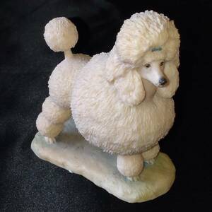 犬の置物 プードル 洋風 AyRESAN HAND MADE IN SCOTLAND BY BORDER FINE ARTS 幅約9.5cm 奥行約5.3cm 高さ約10.5cm 重量245g 【3280】【r】