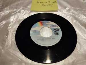 ELTON JOHN & ERIC CLAPTON Runaway Train US盤シングル MCA Records USA MCAS7-54452 True Love KIKI DEE ７インチ 1993年 アナログ盤