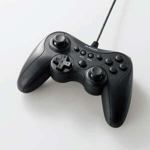 有線13ボタンゲームパッド 連射機能/スティックモード切替機能搭載 クロス配置(Xbox系配置)タイプ XInput対応: JC-GP20XBK
