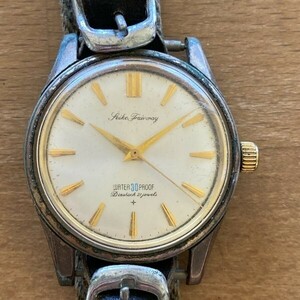 G1210 可動 SEIKO セイコー Fairway フェアウェイ WP30 J13048 FW 3針 腕時計 ゴールド 手巻き 21石 メンズ　中古　ベルト社外