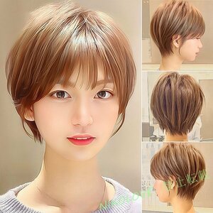 新品 ウィッグ レディース 人毛100% ボブウイッグ ショートウイッグ ヘアウィッグ 脱毛症 白髪隠す フルウィッグ 薄毛 増毛AA275