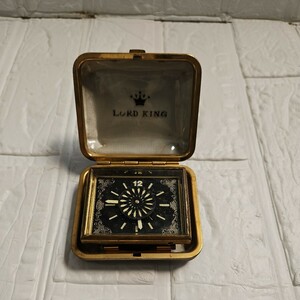 置時計　時計　ヴィンテージ　ロードキング　　ゼンマイ式　中古　コレクション