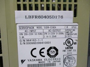 中古 YASKAWA SERVO PACK SGDM-02ADA ACサーボパック (LBFR60405D176)