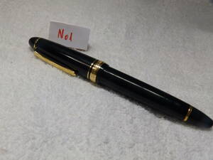 ビッグサイズ・黒色・SAILOR FOUNDED 1911 セーラー万年筆 H-MFペン先 21K 875 刻印有り・No1