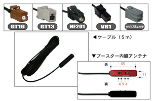 GT13 端子 ケーブル フィルムアンテナ サンヨー SANYO Panasonic 4本 アンテナ ナビ 受信 地デジ